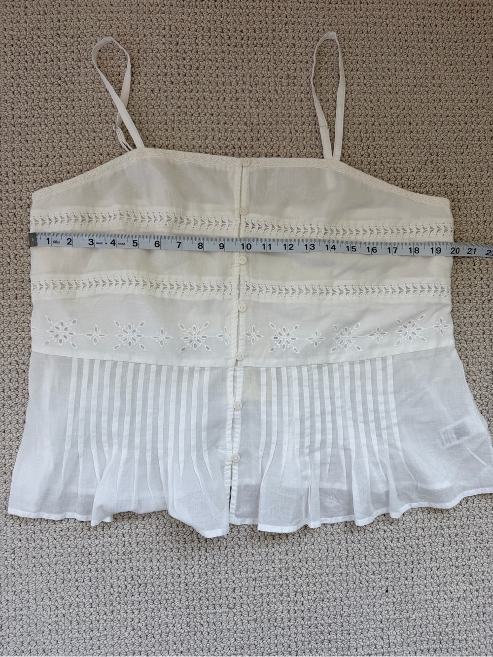 Universal Thread White Eyelet Pintuck Camisole - Picture 8 of 8